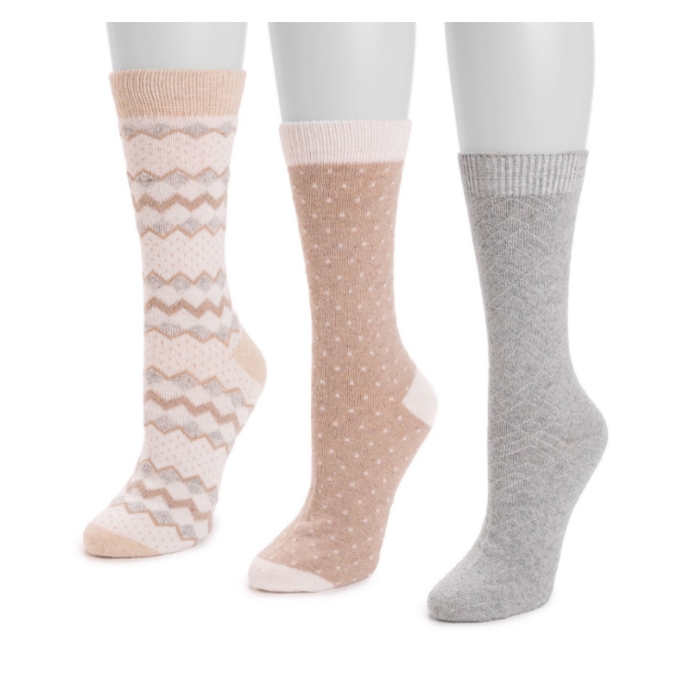 3 Pack‎ MUK LUKS Womens Boot Socks 3 Pairs